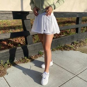 Abercrombie white flowy mini skirt